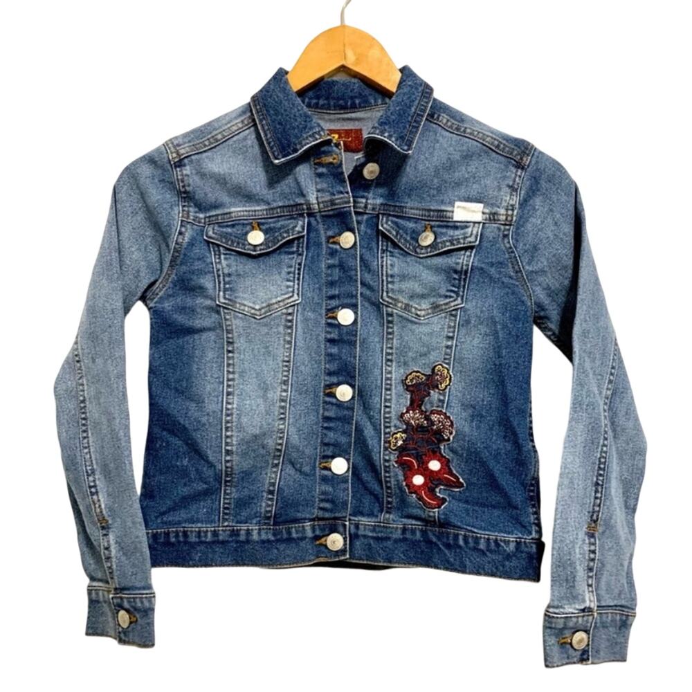7 For All Mankind Girls Medium Wash Denim Jacket